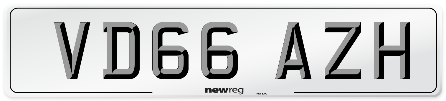VD66 AZH Number Plate from New Reg